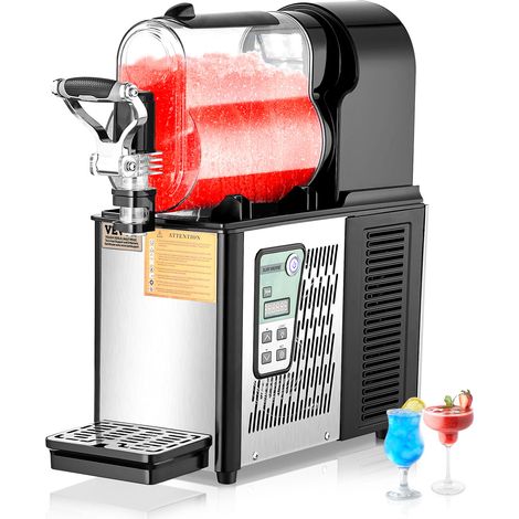 VEVOR Máquina de Granizados Comercial con Tanque de 3 L Máquina para Hacer Batidos de Acero Inoxidable 12 Tazas Máquina para Hacer Granizados para Fiestas en Hogar, Restaurantes, Cafeterías, Bares