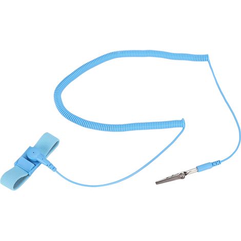 Bracelet antistatique réglable avec sangle en PU et clip, pour réparation électronique. (1/5)