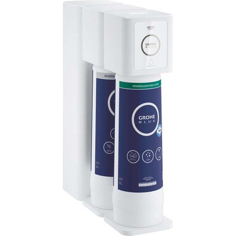 Filtre à osmose inverse GROHE Blue – Kit de démarrage avec filtre de reminéralisation – Débit 1,5 l/min – Rejet de sel supérieur à 97% (1/4)