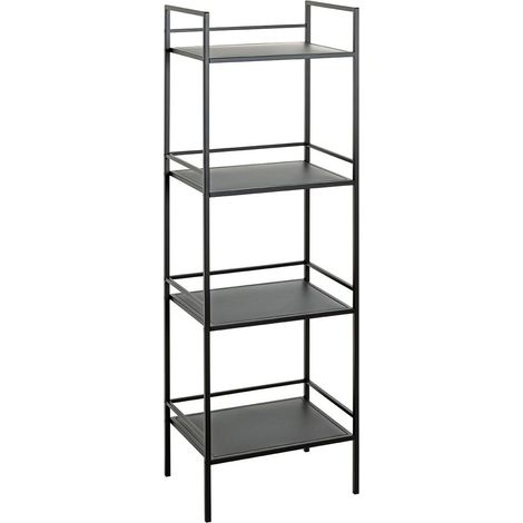 Étagère Design 4 Niveaux "Annie" 128cm Noir (1/4)