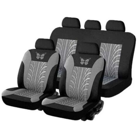 VURAHOME - Housse Siege Voiture , XU, Kit complet de Housses de Siège Auto Universelle ,Couvre Sieges pour Avant et Arrière Grise - (1/4)
