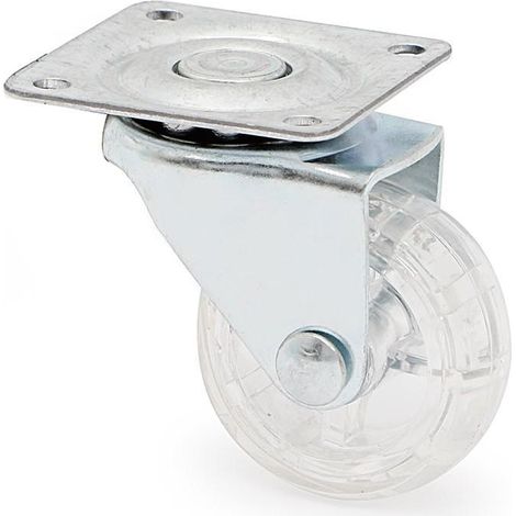 rueda giratoria teker a/poliam. ø38 transparente plástico h50 (1/2)