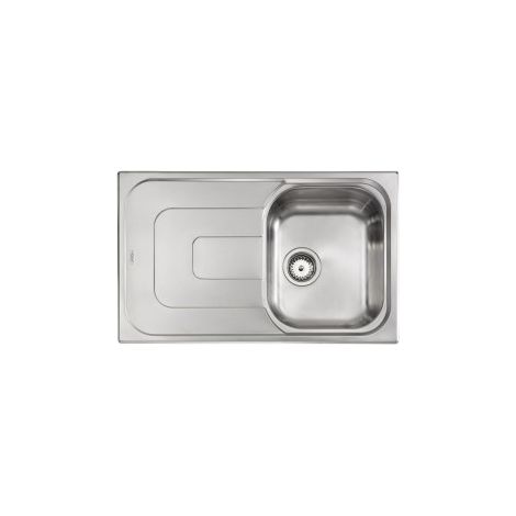 CM 011341.D1.01.2016 Pizzica Lavello da incasso 1 vasca destra + gocciolatoio sinistro Acciaio inox satinato (79x50x17 cm) colore Acciaio inox (1/5)