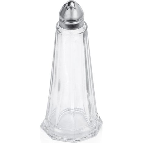 Salière/Poivrière en Verre/inox H 110 mm Ø 45 mm - Lot de 12 - Was Germany