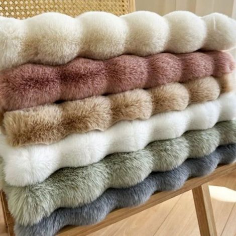 Tapis Rond - Fausse Fourrure Lapin - Pour Chambre Enfant Salon Bureau - 80 Cm - Antidérapant (1/3)