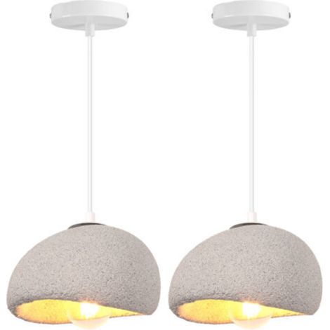 Lustre rétro E27 20 cm – Abat-jour en matériaux durables – Longueur câble réglable 100 cm – Éclairage intérieur moderne – (1/5)