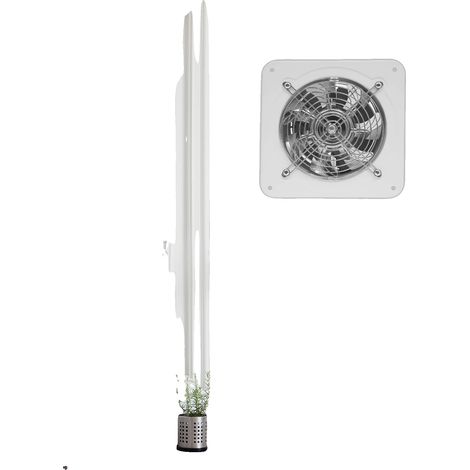 Ventilateur d'extraction, mural, fonctionnement silencieux, Blanc (1/2)