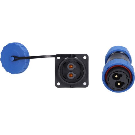 Connecteur Étanche Carré 4 Trous IP68 Prise Aviation 250V 45A pour Câble LP282 Broche