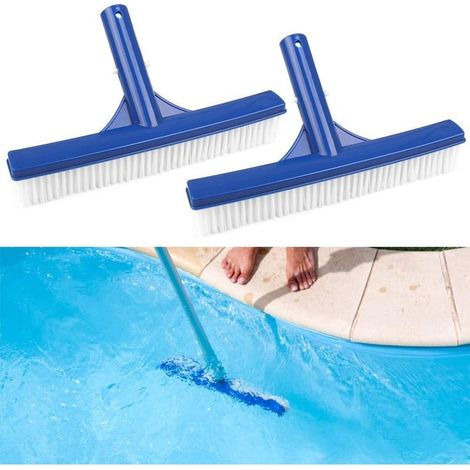 2 Pcs Tête de Brosse de Nettoyage de Piscine Brosse de Piscine 10 Pouces Brosse de Paroi de Piscine en Plastique Tête de Brosse pour Piscine Étang Source Chaude (1/5)