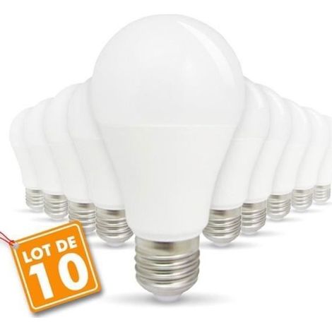Lot de 10 Ampoules LED E27 9W eq 60W 806lm (Blanc neutre 4000K)-Ywey (1/5)