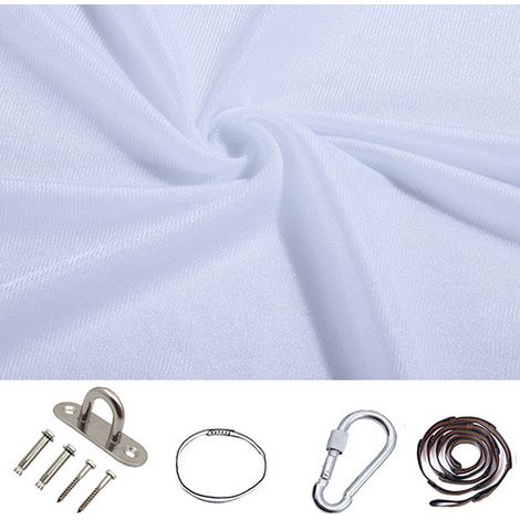 Balançoire de thérapie sensorielle pour enfants, intérieur-extérieur 360 ° Hamac pour enfants balançoire élastique thérapie étreinte chaise suspendue 280150CM (blanc)Accessoires inclus (1/5)