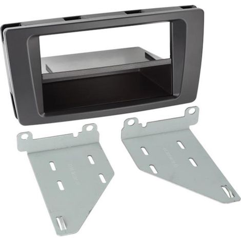 Kit Facade autoradio 2DIN compatible avec Skoda Octavia Yeti ap04 Avec vide poche Noir
