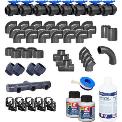 Kit plomberie piscine Ø 63 mm (1/2)