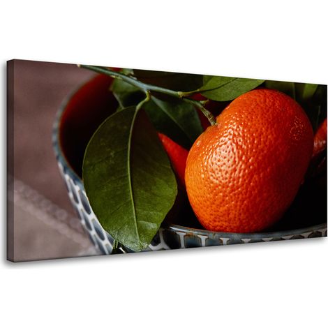 Leinwanddruck „Küche Orangen“ 80 x 40 cm Obstkorb