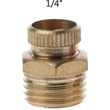 Purgeur en laiton massif NPT 1/4", 3/8" 1/2" pour compresseur d'air, raccords de réservoir, purge d'eau pour remplacement de vanne 13 mm 13 mm (1/5)