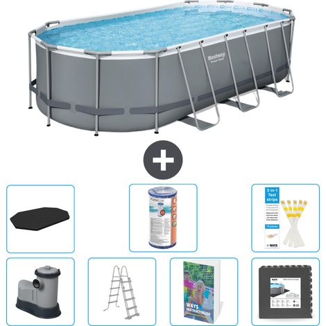 Bestway Power Steel Oval - 549x274x122 cm - 8-teilig S563
