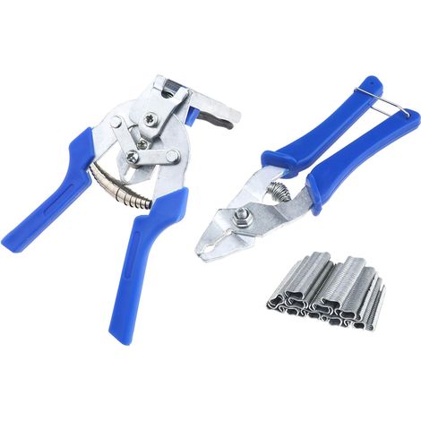 3 en 1 Outil de Pince à Anneau de Porc avec 600pcs M Clips Agrafes Poulet Maille Cage Fil Clôture (1/5)