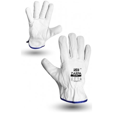 GUANTE DE PIEL FLOR.RIBETE AZUL. GROSOR 0.8 â€“ 1.0 MM T9 - ZARPA GLOVES