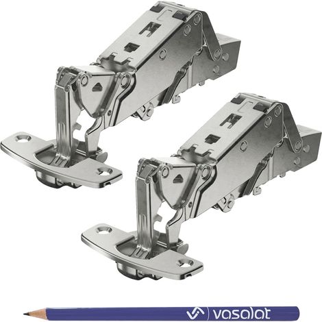 Hettich Weitwinkelscharniere TH52 Sensys 2x Weitwinkel Scharniere 8657 aufliegend Öffnungswinkel 165 Grad zum Anschrauben (1/5)
