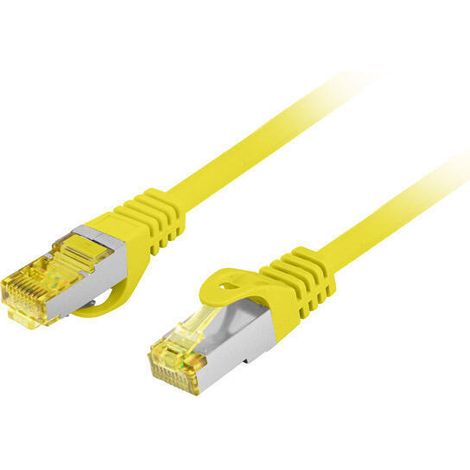 Cable de conexión Lanberg FTP cat.6A 0,50 m LSZH CU Fluke aprobado amarillo