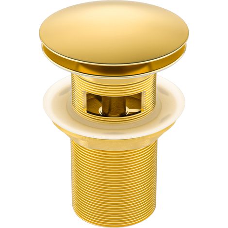 Balneo Bonde clic-clac avec trop-plein, pour lavabo, finition gold, laiton (1/5)