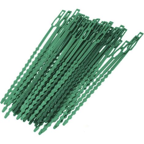 100pcs 17cm Attaches Plantes en Forme d'Arête de Poisson, Liens de Jardinage Anti-Basculement pour Fixer les Plantes Grimpantes