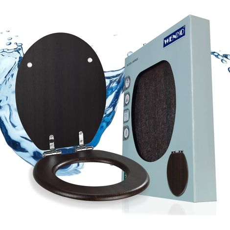 Abattant WC Wenge abaissement Automatique Marron - Marron foncé (1/5)