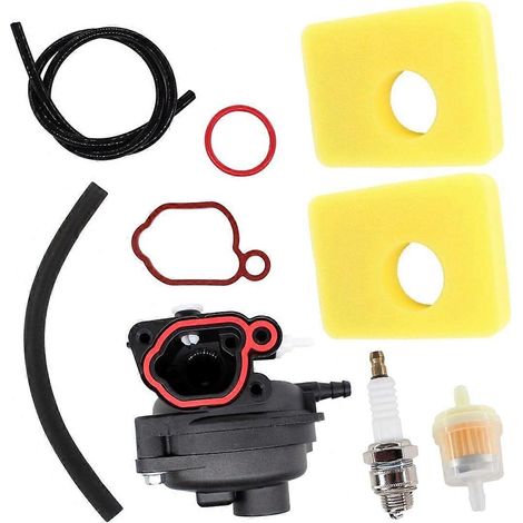Kit d'entretien de la conduite de carburant du carburateur pour tondeuse Briggs & Stratton 08P502 09P602 125cc 140cc poussée 300E 450E (bougie d'allumage incluse) (1/5)