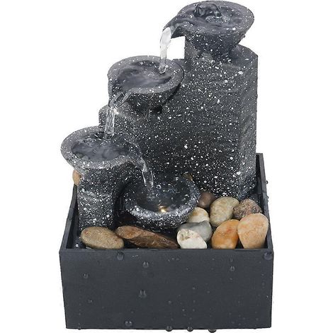 Fontaine à eau artificielle (1 pièce) - Fonctionne sur piles (sans piles) (1/5)