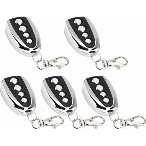 Lot de 5 ouvre-portes de garage électrique à télécommande – 433 MHz pour clonage de portail – 4 touches de contrôle universelles (1/5)