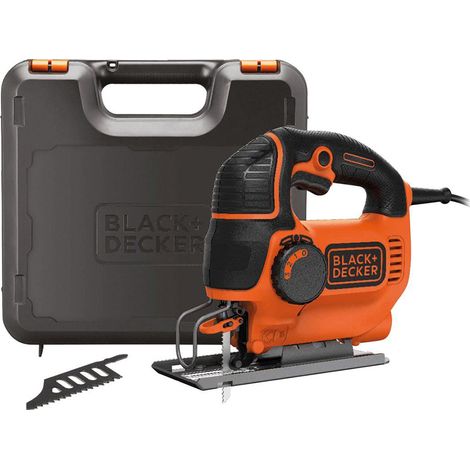 Black+Decker Scie sauteuse 620W - livrée avec 1 lame bois 1 lame déportée 1 pare-éclats mallette de transport - KS901PEK-QS (1/5)