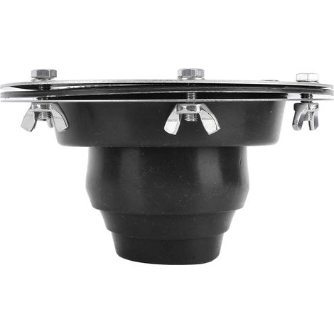 Kit de sortie de poêle tente en silicone haute température jusqu'à 280°C avec sabot toit et anneaux acier inox, pour conduits 4.5-10cm, compatible tubes triple paroi, noir (1/5)
