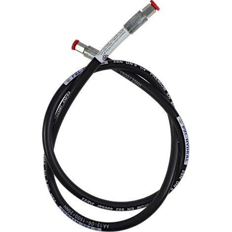 Flexible hydraulique 400 bar, filetage M12x1,5 droit, longueur 1500 mm, DN06-2SN AA-06-1500 P11P11, 40 MPa (1/2)