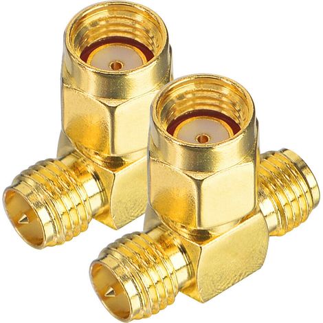 T-Adapter SMA-RP-Stecker / SMA-RP-Buchse / SMA-RP-Buchse (1/2)