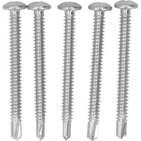 50 vis à perçage autonome tête ronde acier carbone zingué 4.8x50mm pour réparation meuble et bricolage (1/5)