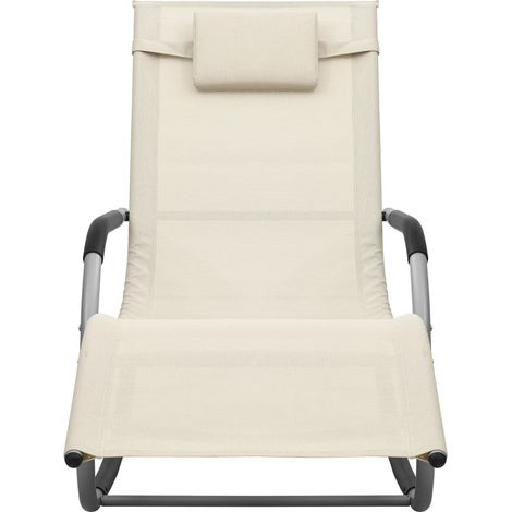 Maison Exclusive - Lettino Prendisole in Textilene Crema e Grigio
