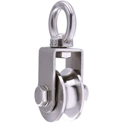 Poulie Levage 500kg - 2 Roulements - 48mm - Inox 304 - Usage avec Câbles (1/5)