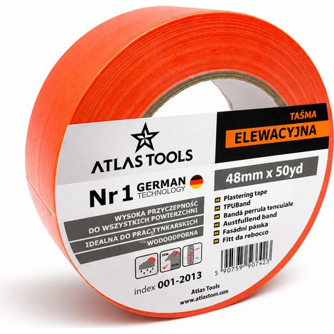 Atlas Tools Fassadenband, fein, weich, wirtschaftlich, wasserdicht, 48 mm/50 y (1/5)