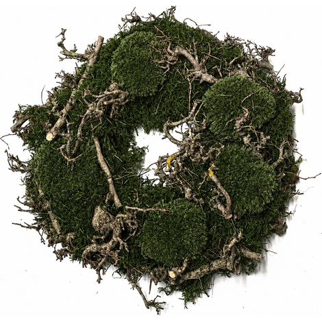 Dekokranz Moos Mix Bonsai Ø 35 cm grün/braun