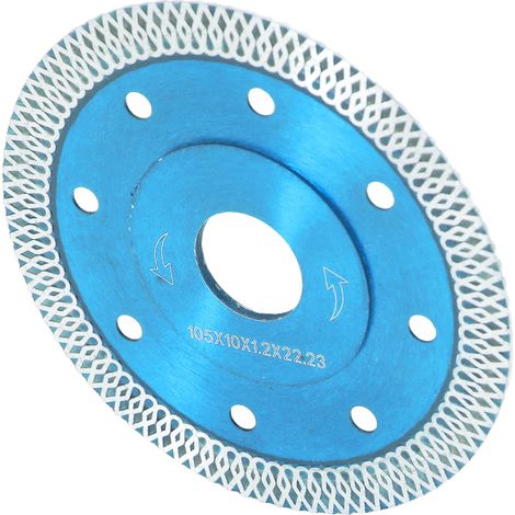 Disque diamant 100mm pour carrelage porcelaine, céramique, granit, marbre, brique, meulage et polissage, bleu (1/5)