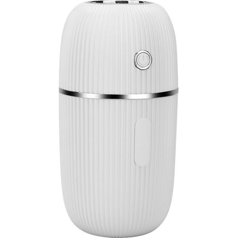 Diffuseur d'huiles essentielles portable, humidificateur d'air à ultrasons blanc pour maison, voiture et bureau, brumisateur parfumé, rechargeable USB, sans fil, 200ml. (1/5)