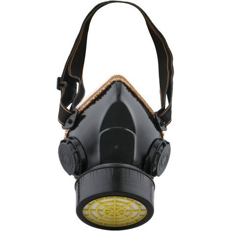 Masque Anti-Poussiere Protection Peinture Respirateur chimique industriel Contre Vapeur Toxique, Masque Cartouche Protection Soupape de Facile à Respirer, Noir (1/5)
