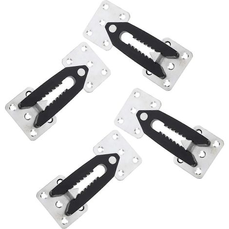 Connecteurs modulaires argentés pour canapé, clips de fixation pour meubles, ensemble de 4 pièces (1/4)
