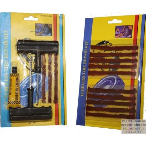 Kit de réparation Tubeless Crevaison Pneus Voiture