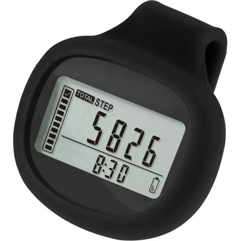 Contapassi per anziani - Schermo LCD 3D in silicone nero da 0,96 pollici (1/5)