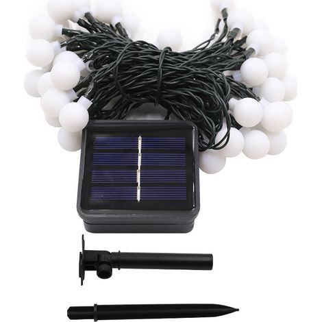 Guirlande Lumineuse Exterieur Solaire, 11M 60 LED Guirlande Solaire Lampe Étanche IP65 avec 8 Modes Lampes Cordes Solaire pour la Décoration Halloween Extérieur et Intérieur, Jardin, Noël, Fête (1/4)
