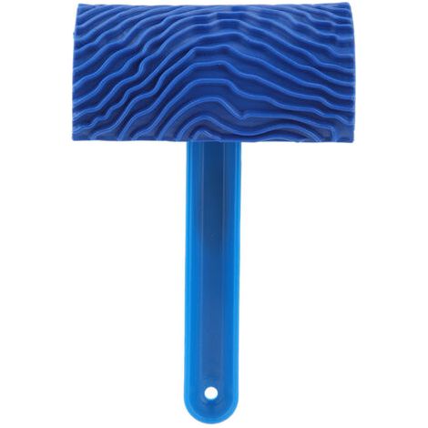 Farbroller mit Griff in blauer Gummibaumholz-Optik, DIY-Wanddekorationswerkzeug (1/5)