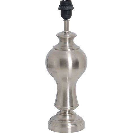 Pied de lampe à poser en acier brut pour abat-jour E27 H44 cm ø 13 cm - PANGIVO