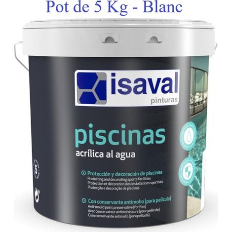 Isaval - Peinture Piscine Acrylique 5kg - (BLANC)