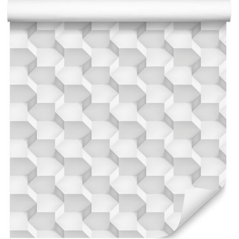 Papel pintado moderno con estampado geométrico para salón y dormitorio, 50x1000 cm. (1/5)